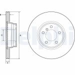 Disque de frein DELPHI BG4458C avant, ventilé, à haute teneur en carbone, 2 pièce