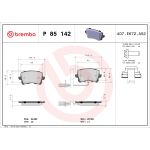 Levyjarrun jarrupalasarja BREMBO P 85 142