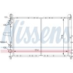 Radiador, refrigeración de motor NISSENS 61816