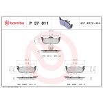 Bromsbeläggssats, skivbroms BREMBO P 37 011
