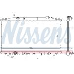 Radiador, refrigeración del motor NISSENS 68138