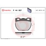Jeu de plaquettes de frein, frein à disque BREMBO P 44 007
