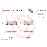 Bromsbeläggssats, skivbroms BREMBO P 16 008
