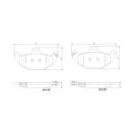 Jeu de plaquettes de frein, frein à disque BREMBO P 68 021