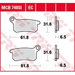 Jeu de plaquettes de frein TRW MCB740E