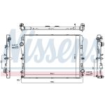 Radiador, refrigeración del motor NISSENS 606301