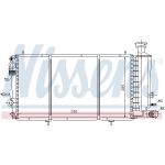 Radiador, refrigeración del motor NISSENS 61357