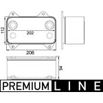Oliekoeler, motorolie BEHR *** PREMIUM LINE *** MAHLE CLC 63 000P