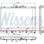 Radiador, refrigeración del motor NISSENS 628986