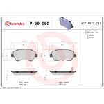 Bromsbeläggssats BREMBO P 59 050, fram