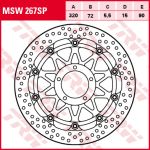 Disque de frein TRW MSW267SP, 1 Pièce