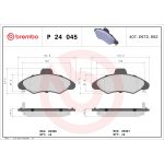 Juego de pastillas de freno, freno de disco BREMBO P 24 045
