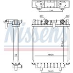 Radiador, refrigeración del motor NISSENS 606644