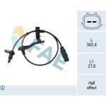 Sensor do ABS traseiro, direito FAE 78689