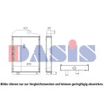 Radiateur, refroidissement du moteur AKS DASIS 440736N