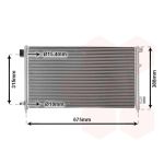 Condensador, sistema de ar condicionado VAN WEZEL 25005185