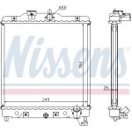 Radiador, refrigeración de motor NISSENS 63310A