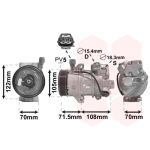 Compressor, ar condicionado VAN WEZEL 2900K008