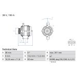 Drehstromgenerator BOSCH 0 986 084 290