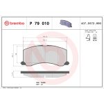 Bromsbeläggssats, skivbroms BREMBO P 79 010
