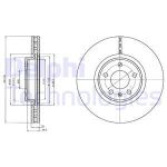Bremsscheiben DELPHI BG4346C vorne, belüftet, hochkarbonisiert, 2 Stück
