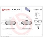 Juego de pastillas de freno BREMBO P 59 036, delante