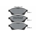 Kit de plaquettes de frein, frein à disque TEXTAR 2475001, Avant
