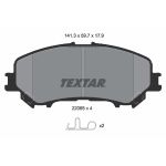 Kit de plaquettes de frein, frein à disque TEXTAR 2206501, Avant