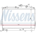 Radiador, refrigeración del motor NISSENS 67484