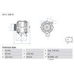 Drehstromgenerator BOSCH 0 986 082 220