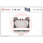 Levyjarrun jarrupalasarja BREMBO P 83 181