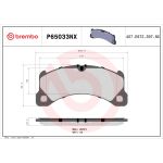 Bremsbelagsatz, Scheibenbremse XTRA LINE - Ceramic BREMBO P65033NX