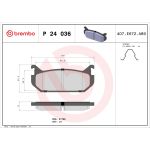 Bromsbeläggssats, skivbroms BREMBO P 24 036