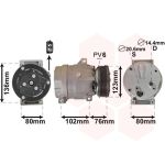 Klimakompressor VAN WEZEL 4300K069