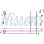 Radiador, refrigeración de motor NISSENS 65100