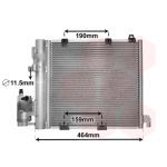 Condensador, sistema de ar condicionado VAN WEZEL 37005250