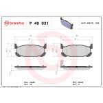 Bromsbeläggssats, skivbroms BREMBO P 49 031