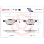 Bromsbeläggssats, skivbroms BREMBO P 50 026