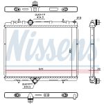 Radiador, refrigeración del motor NISSENS 636029