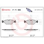 Bromsbeläggssats, skivbroms BREMBO P 71 005