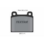 Kit de plaquettes de frein, frein à disque TEXTAR 2001107, Avant