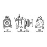 Compressor, ar condicionado AVA COOLING BWAK498