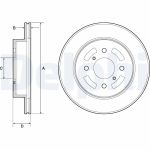 Disque de frein DELPHI BG3941 avant, ventilé, 2 pièce