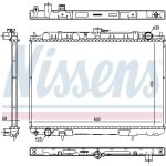 Radiador, refrigeración del motor NISSENS 606160