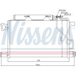 Condensatore, impianto di climatizzazione NISSENS 94794