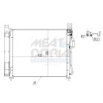 Condensator, airconditioning MEAT & DORIA 991126