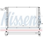 Radiador, refrigeración de motor NISSENS 60058