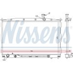 Radiador, refrigeración del motor NISSENS 67505