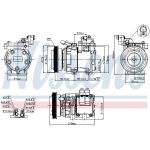 Airconditioning compressor NISSENS 89082