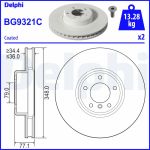Bromsskiva DELPHI BG9321C